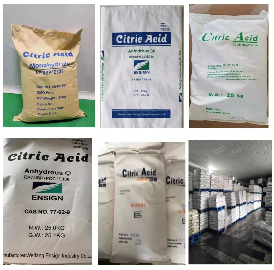 Food Grade Citric Acid Anhydrous CAS 77-92-9 Lemon Acid Acidity Regulator